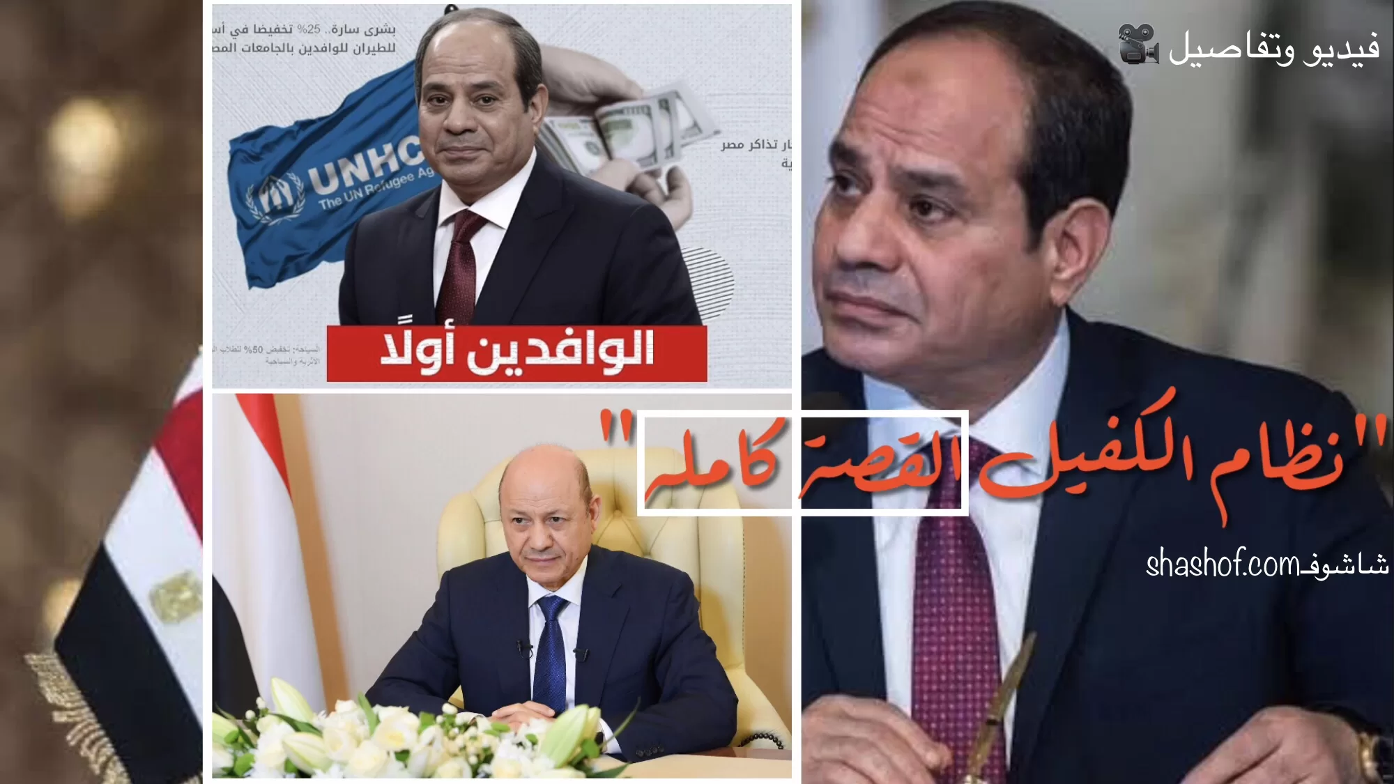 اتفاق الرئيس السيسي والرئيس رشاد العليمي: مستجدات وتوضيح حول تطبيق مصر لنظام الكفاله والاقامة الجديد على اليمنيين (فيديو)
